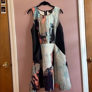 Multicolored midi dress